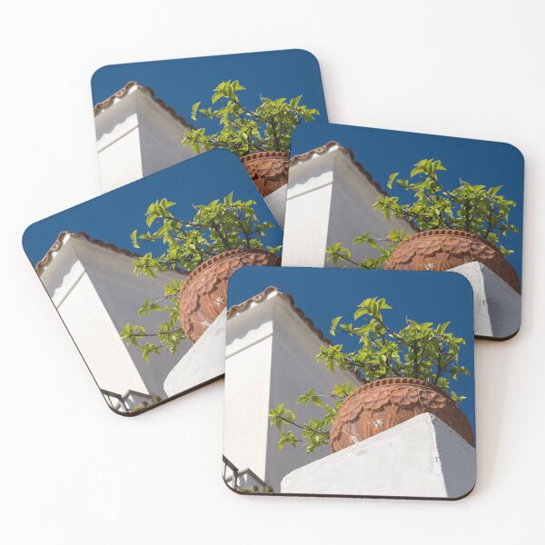Item preview, Contemplating Mediterranean Vacations - Red Tile Roofs and Terracotta Flowerpots designed and sold by Georgia Mizuleva.
