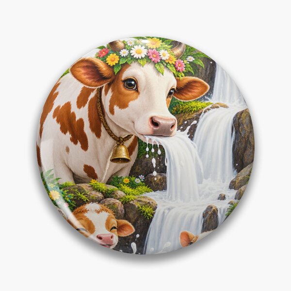 Item preview, Cute cow milk waterfall  designed and sold by urbanshop7.