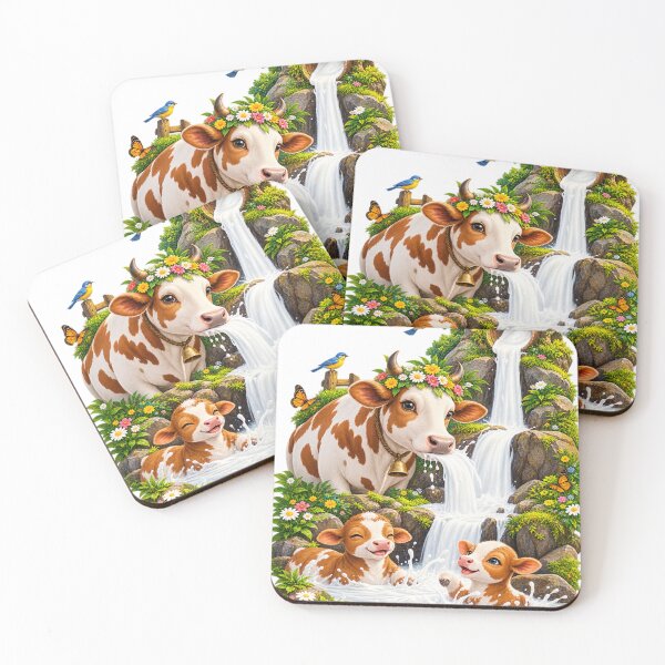 Item preview, Cute cow milk waterfall  designed and sold by urbanshop7.