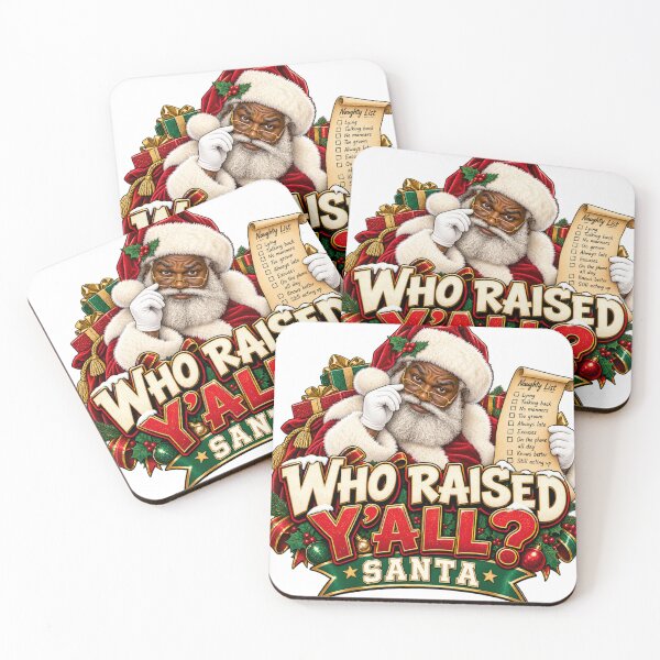 Item preview, Who Raised Y’all? Black Santa Naughty List designed and sold by ATLPen.