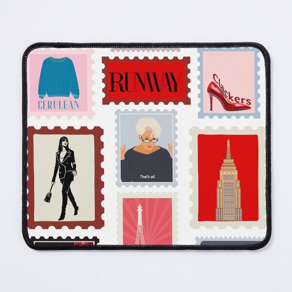 Item preview, The Devil Fashion Editorial Stamp Collage in Red, Black and Cerulean designed and sold by inallusha.