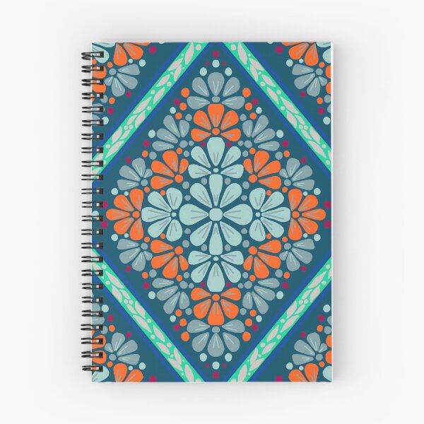 Item preview, Botanical Diamond Lattice Floral - Teal designed and sold by Rukhscreations.