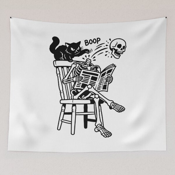 Item preview, Cat Boop Well Shit Skeleton Funny Halloween designed and sold by gunaone-design.