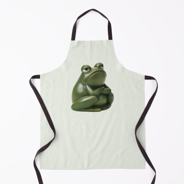 Item preview, Grumpy Green Frog Sitting Arms Crossed Funny Meme Art designed and sold by peterdesigns.