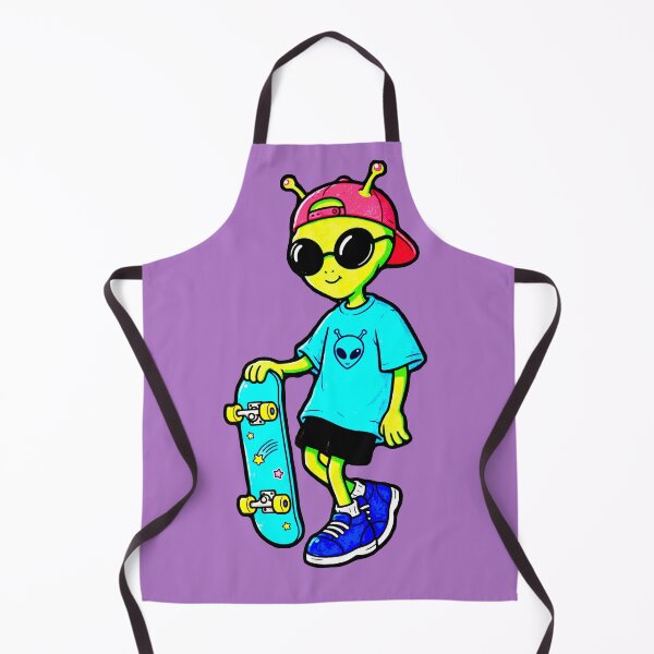 Item preview, Alien Skater Green Retro 90s Cool Extraterrestrial Skateboard designed and sold by AstronautMerch.