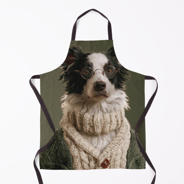 Item preview, Intelligent Border Collie Dog with Glasses Sweater designed and sold by NicolasGlowArt.