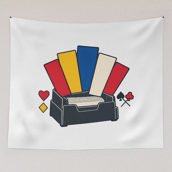 Item preview, Duplicate Bridge Bidding Box Illustration designed and sold by Philippa Shop.