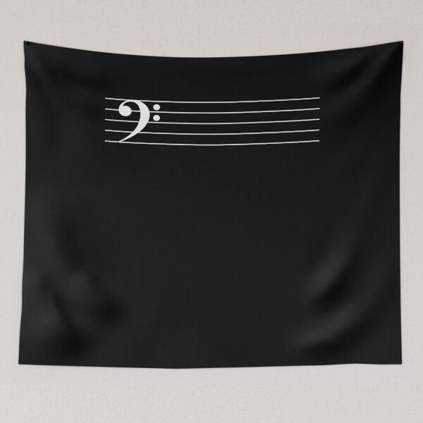 Item preview, Bass F Clef Music Staff - Minimalist White Design designed and sold by lematworks.