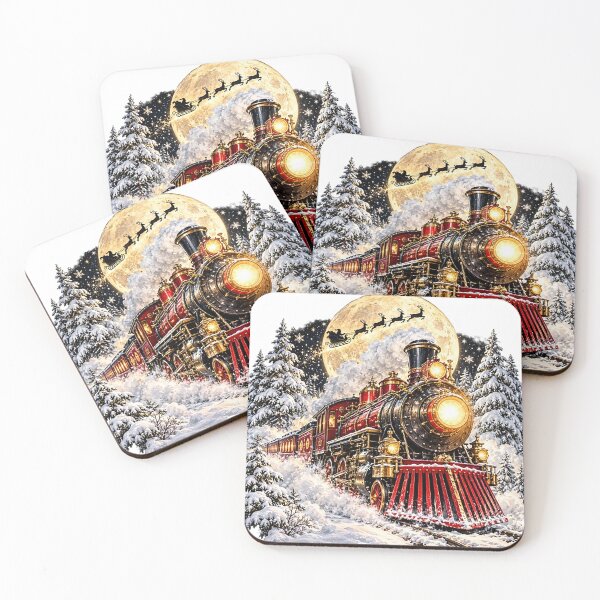 Item preview, Believe in the Christmas Express – Colorful Retro Holiday Train designed and sold by Pattern Arbor .
