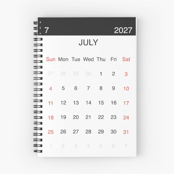 Artikelvorschau, Modernes minimalistisches Kalenderposter für Juli 2027 entworfen und verkauft von IuriiVlasenko.