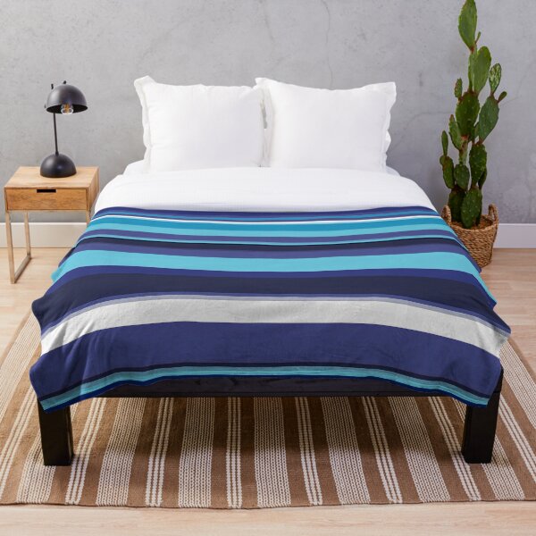 Item preview, Abstract Shades of Blue Horizontal Striped Pattern designed and sold by TwelveParties.