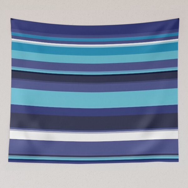 Item preview, Abstract Shades of Blue Horizontal Striped Pattern designed and sold by TwelveParties.
