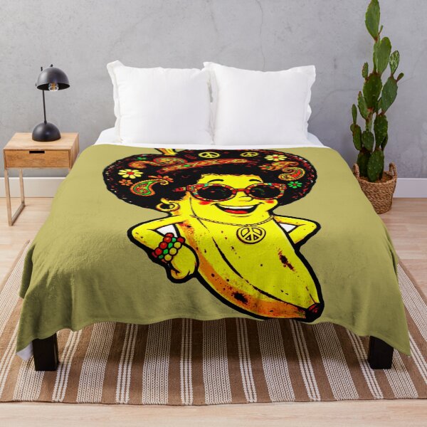 Item preview, Banana with Afro 70s Hippie Glasses Peace Funny Banana designed and sold by AstronautMerch.
