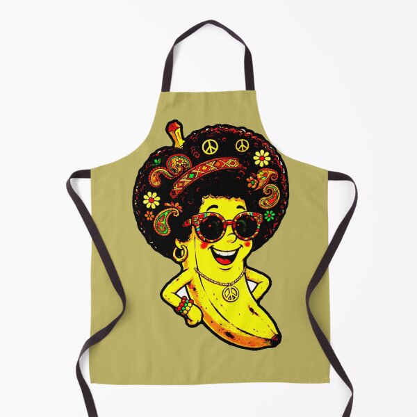 Item preview, Banana with Afro 70s Hippie Glasses Peace Funny Banana designed and sold by AstronautMerch.