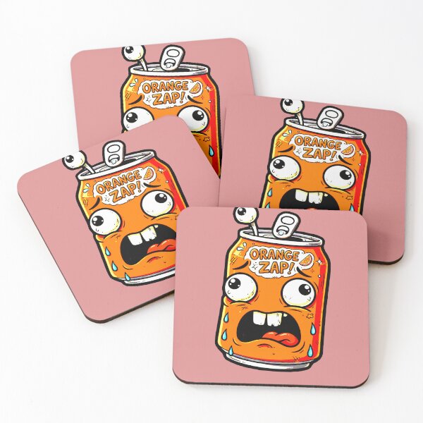 Item preview, Scared Orange Can Orange Zap Funny Drawing Soda designed and sold by AstronautMerch.