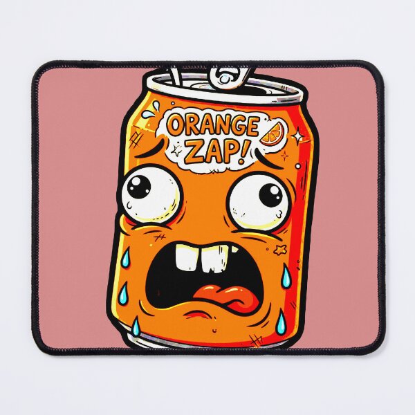 Item preview, Scared Orange Can Orange Zap Funny Drawing Soda designed and sold by AstronautMerch.