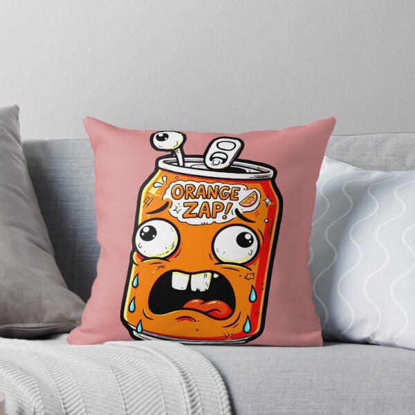 Item preview, Scared Orange Can Orange Zap Funny Drawing Soda designed and sold by AstronautMerch.