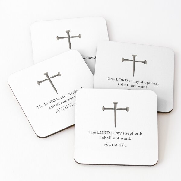 Item preview, Three Nails Cross Psalm 23:1  Christian Bible Verse designed and sold by Berggren Designs.