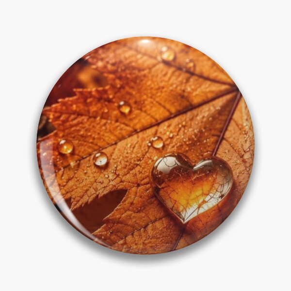 Item preview, Cozy Autumn Maple Leaf with Glass Heart — Warm Fall Candlelight Still Life Art designed and sold by LYAN-STORE.