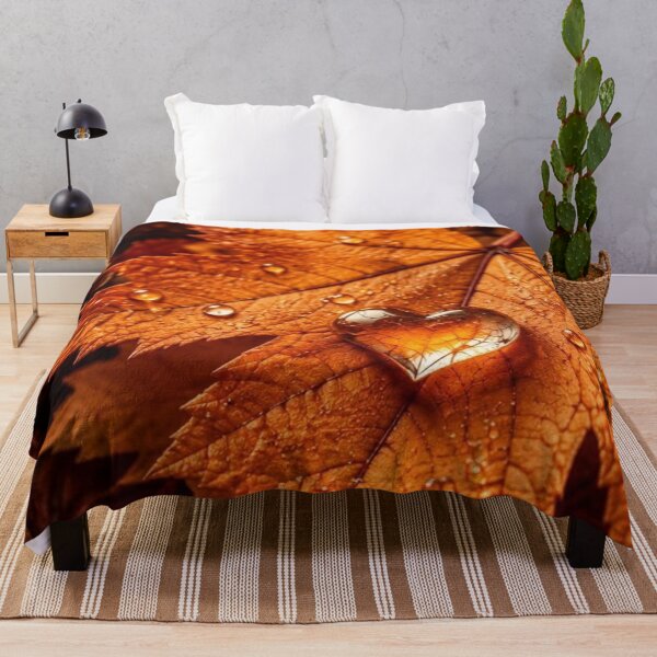 Item preview, Cozy Autumn Maple Leaf with Glass Heart — Warm Fall Candlelight Still Life Art designed and sold by LYAN-STORE.