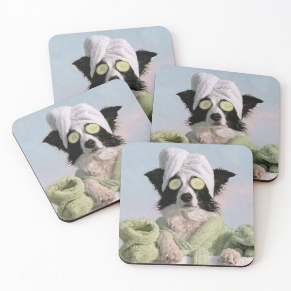 Item preview, Funny Dog Spa Day Cucumber Slices Relaxing Pet designed and sold by NicolasGlowArt.