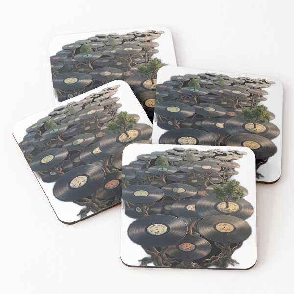 Item preview, Vinyl Woodsy Groove | Retro Surreal Record Forest designed and sold by TeeBeeDesigns.