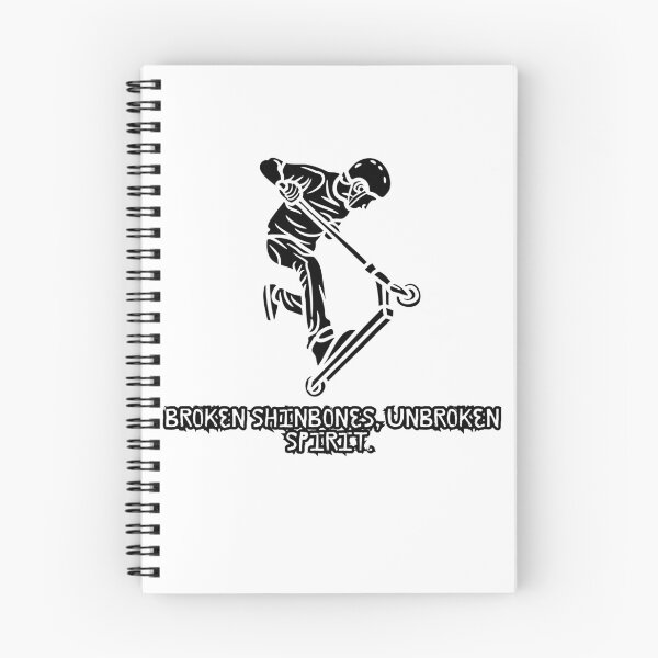 Item preview, Broken Shinbones Unbroken Spirit Stunt Scooter - Funny Rider Quote Graphic Tee designed and sold by Benidar.