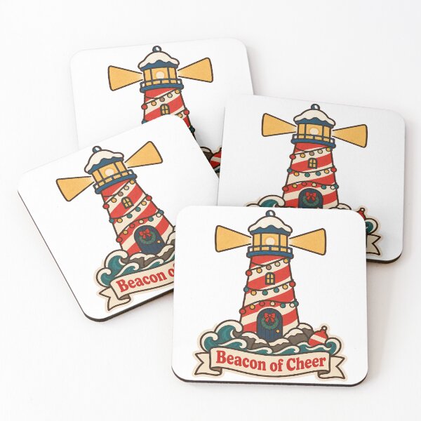 Item preview, Coastal Christmas Lighthouse – Beacon of Cheer Retro Nautical designed and sold by OMARFIRAS.