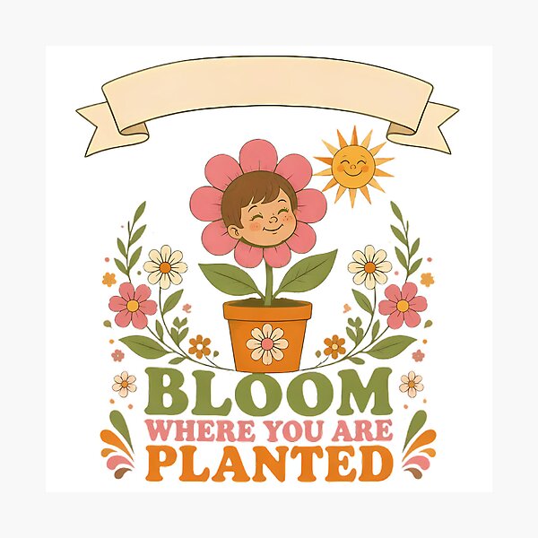 Item preview, Bloom Where You Are Planted Flower Boy designed and sold by Artisan-Vault.