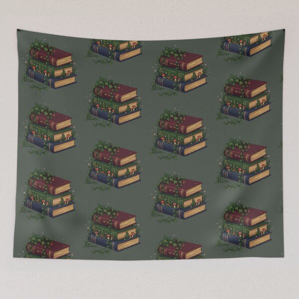 Item preview, Cozy Book Stack - Pixel Art designed and sold by Potato Quality Prints.