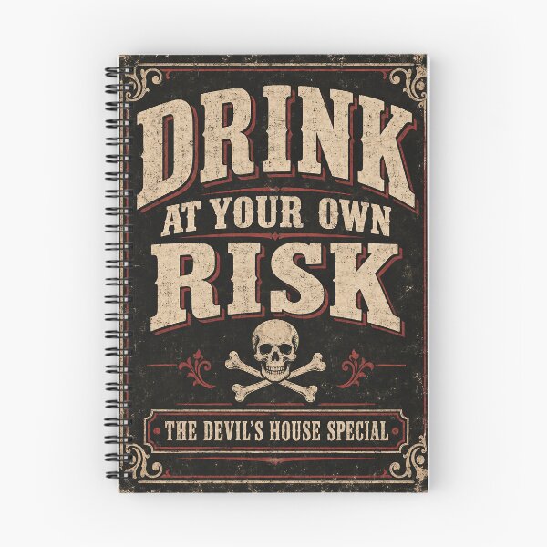Item preview, Drink at Your Own Risk – The Devil’s House Special, Vintage Speakeasy Label designed and sold by Jandedan.