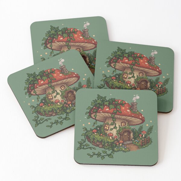 Item preview, Mushroom Cottage - Pixel Art designed and sold by Potato Quality Prints.