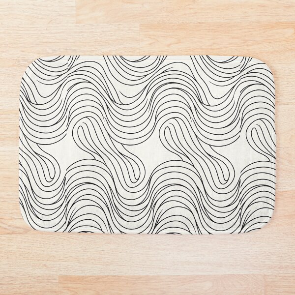 Item preview, Minimalist Optical Wave Line Seamless Pattern designed and sold by wallpapersarts.