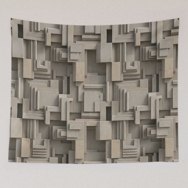 Item preview, Minimalist Architectural Stone Blocks Seamless Pattern designed and sold by wallpapersarts.