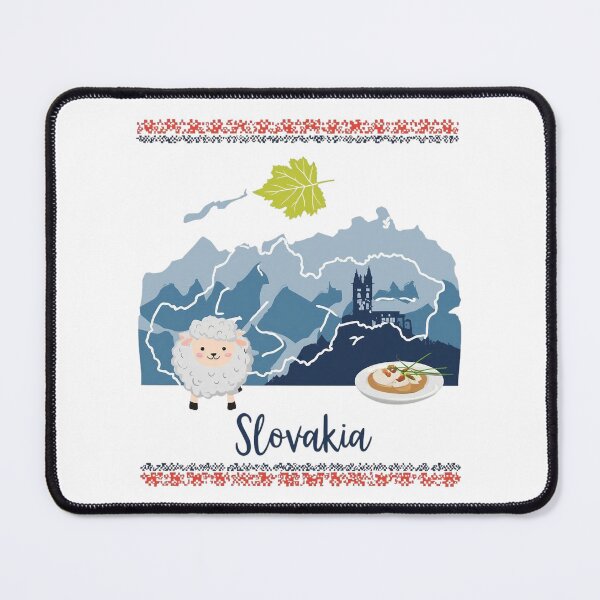 Item preview, Slovakia Mountains Sheep Castle Folk Heritage Travel Design. designed and sold by The-T-In-Retro.