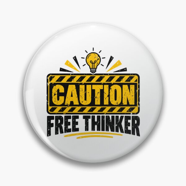 Item preview, Caution Free Thinker Independent Mind Critical Thinker Intellectual Individualist designed and sold by AncientClouds25.