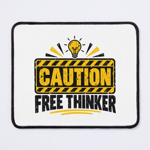 Item preview, Caution Free Thinker Independent Mind Critical Thinker Intellectual Individualist designed and sold by AncientClouds25.