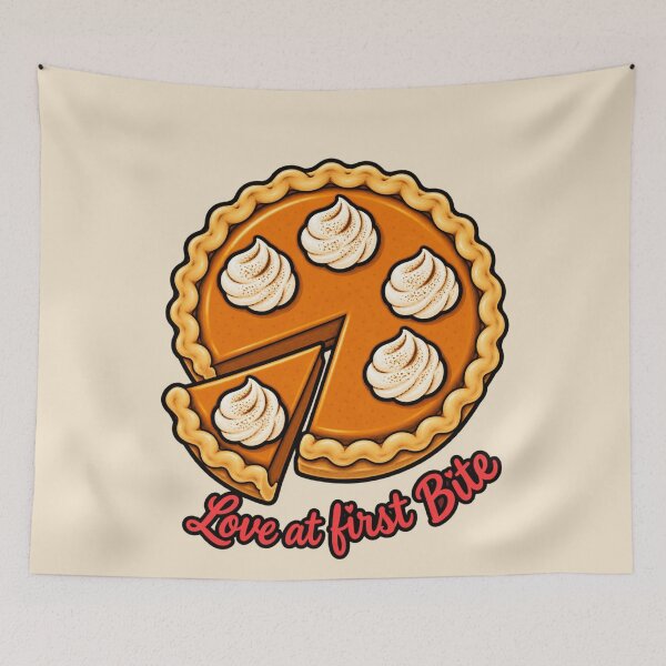 Item preview, Pumpkin Pie Cartoon Dessert Love at First Bite designed and sold by AmiGraph.