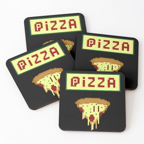 Item preview, Pixel Art Pizza Sign Melting Slice  designed and sold by RetroRlx.