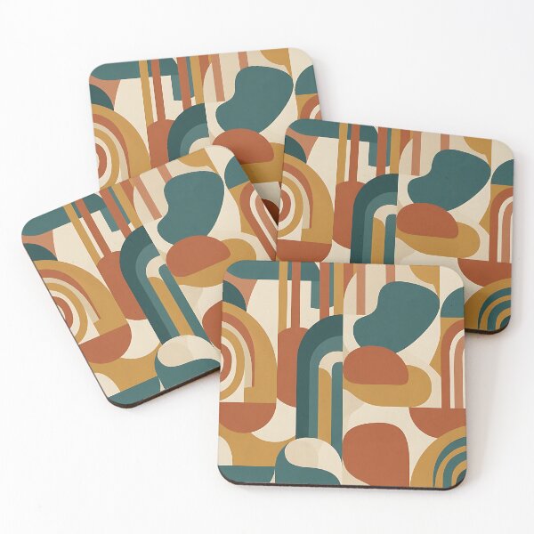 Item preview, Modernist Geometric Arches And Shapes Pattern designed and sold by wallpapersarts.