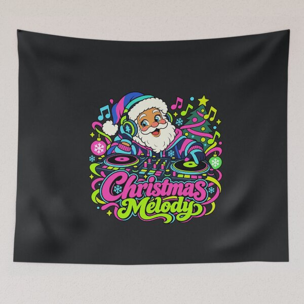 Item preview, Christmas Melody – Neon Santa DJ designed and sold by Aimetoi.