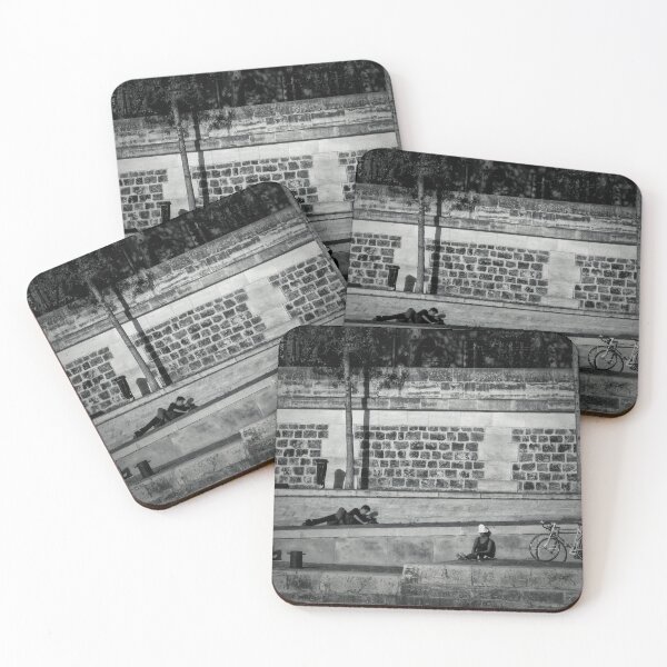 Item preview, Parisian Summer – Relaxing Along the Seine in Black and White designed and sold by celinebisson.
