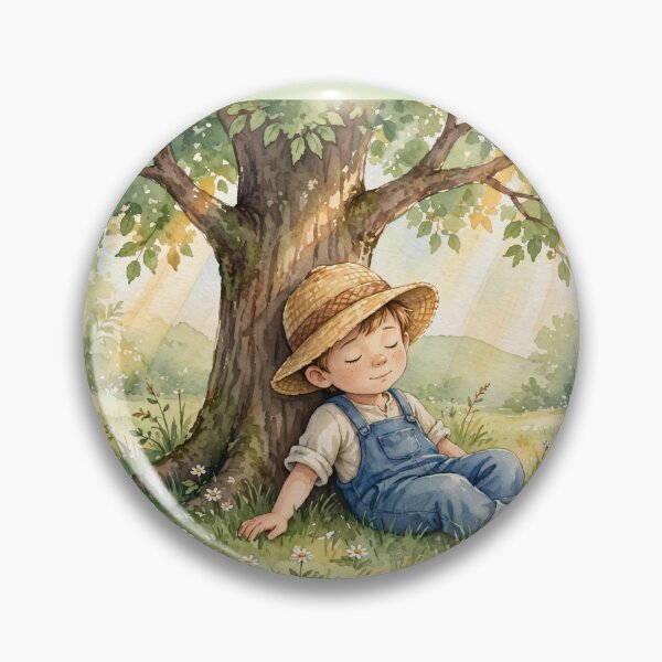 Item preview, Peaceful Nap Under the Tree.Summer Dream Boy. designed and sold by Deepsleepstudio.