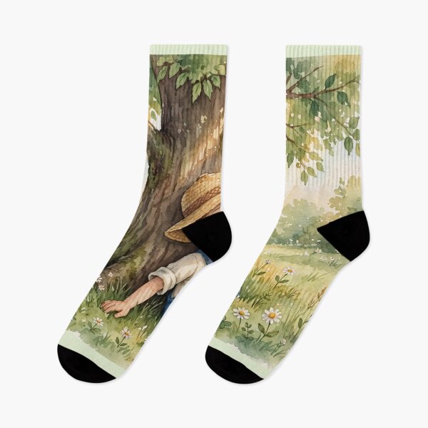 Item preview, Peaceful Nap Under the Tree.Summer Dream Boy. designed and sold by Deepsleepstudio.