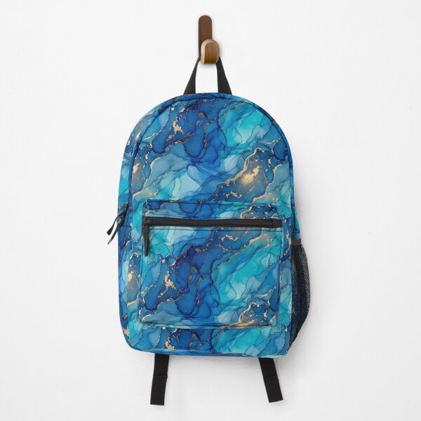 Item preview, Luxury Sapphire Blue Fluid Ink Pattern designed and sold by wallpapersarts.
