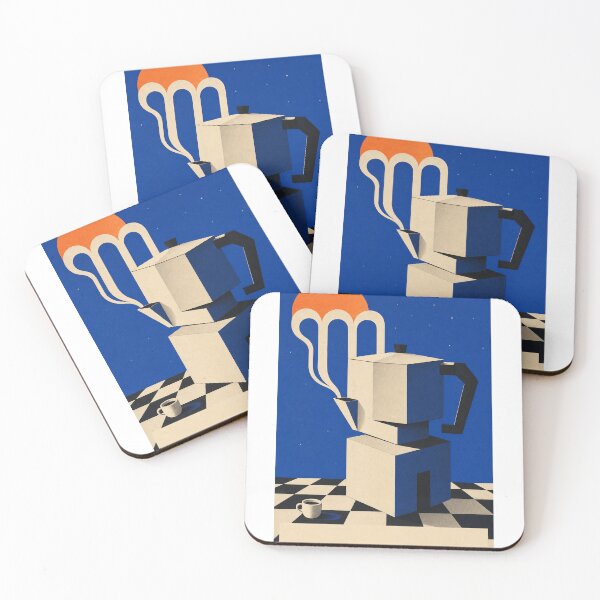Item preview, Midnight Moka Retro Coffee Art Poster designed and sold by granitvit.