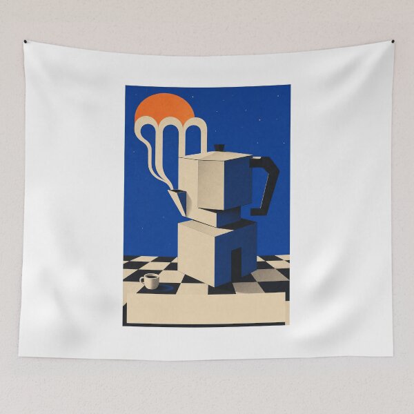 Item preview, Midnight Moka Retro Coffee Art Poster designed and sold by granitvit.