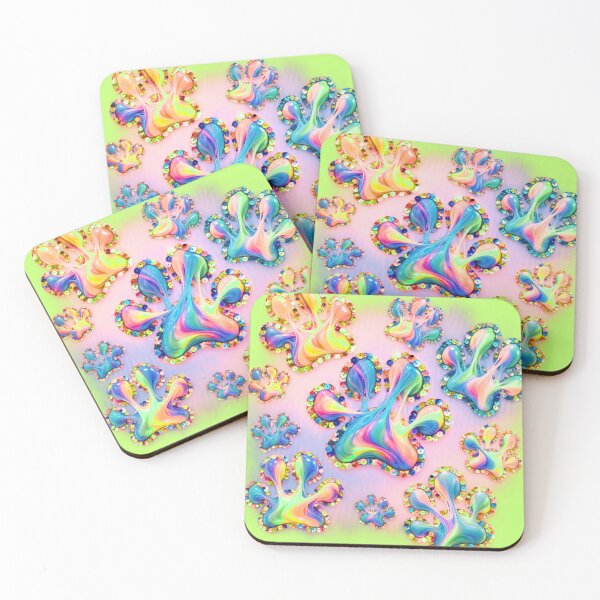 Item preview, Neon Paw Sequins  designed and sold by lifeinspired4u.