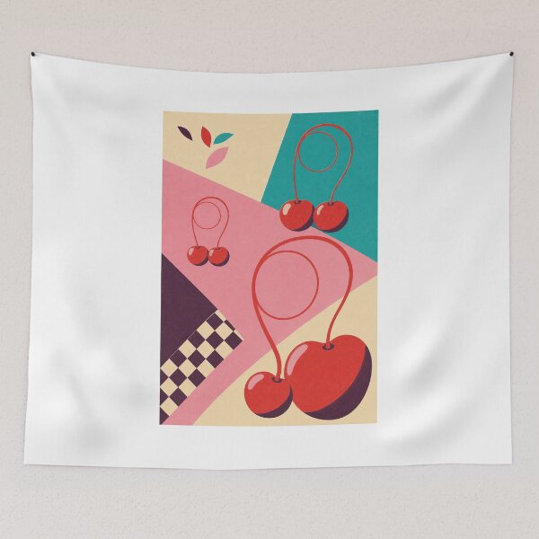 Item preview, Cherry on Repeat Colorful Fruit Poster designed and sold by granitvit.