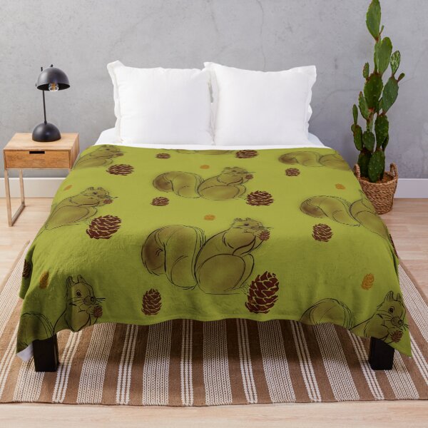 Item preview, Squirrels & Pine Cones – Vintage Forest Pattern 36 designed and sold by StefanStudioArt.